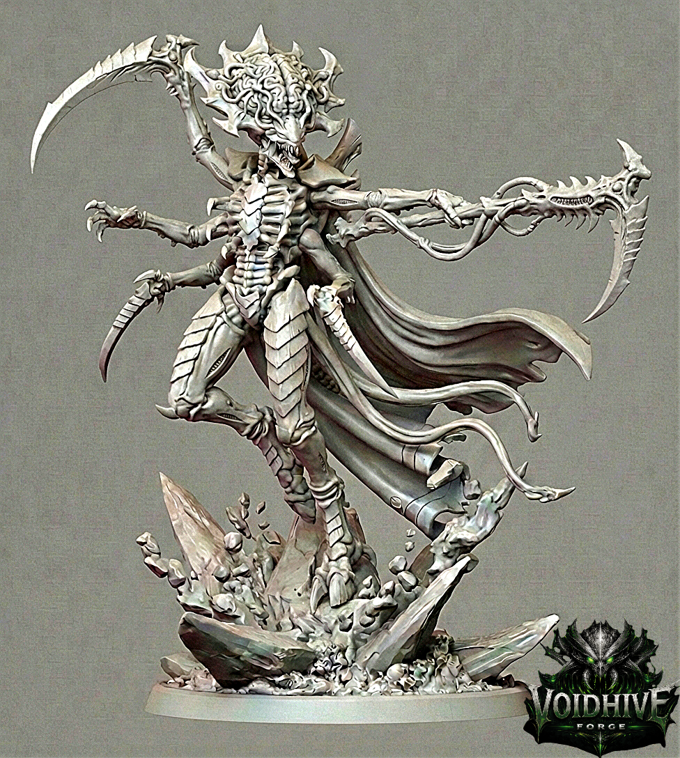 VoidHive Forge Venatrix Apex 150mm resin assassin organic bioform centrepiece