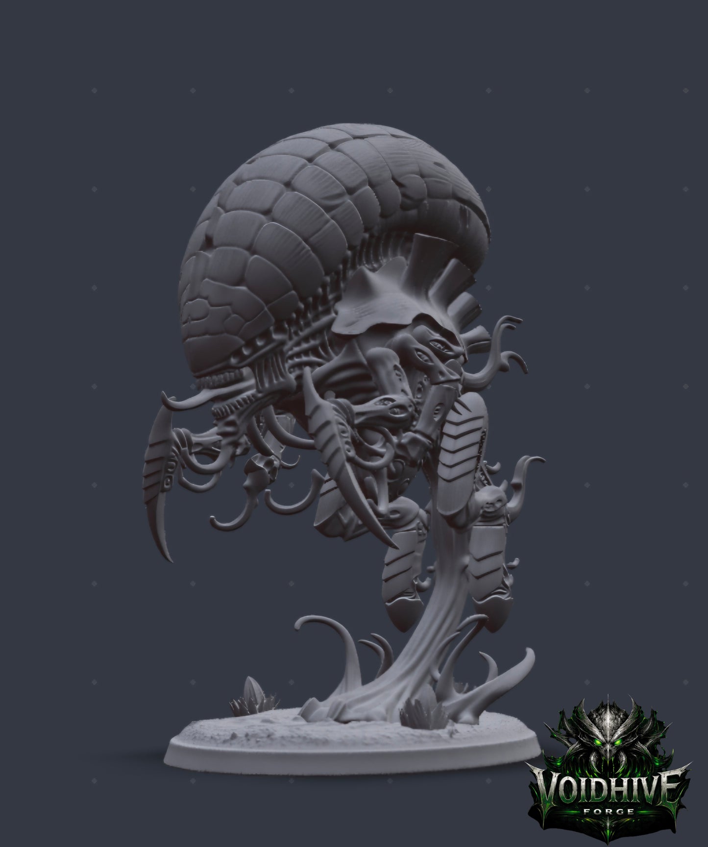VoidHive Forge Neuro Warden Miniature – Alien Psychic Resin Model 80mm