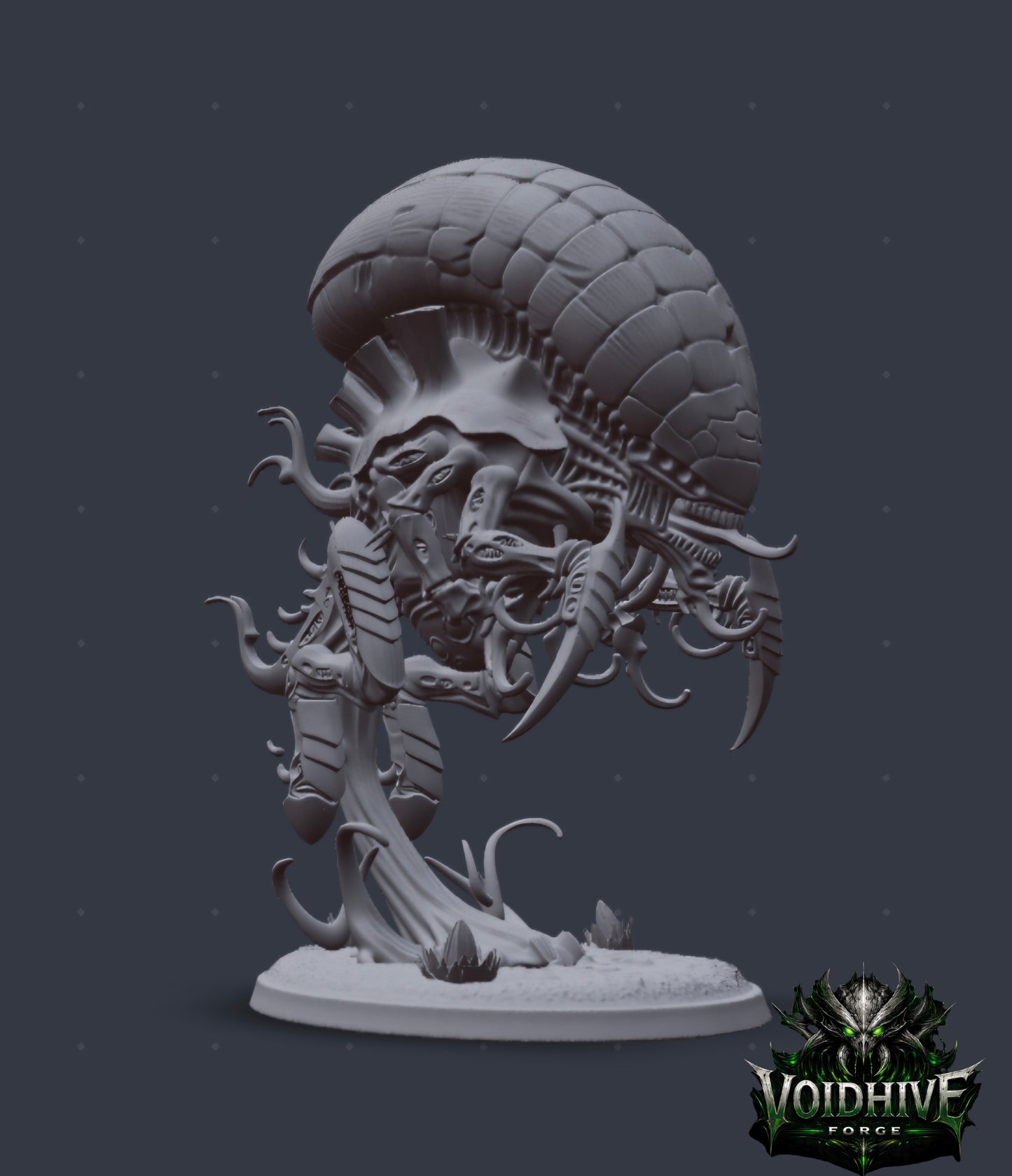 VoidHive Forge Neuro Warden Miniature – Alien Psychic Resin Model 80mm