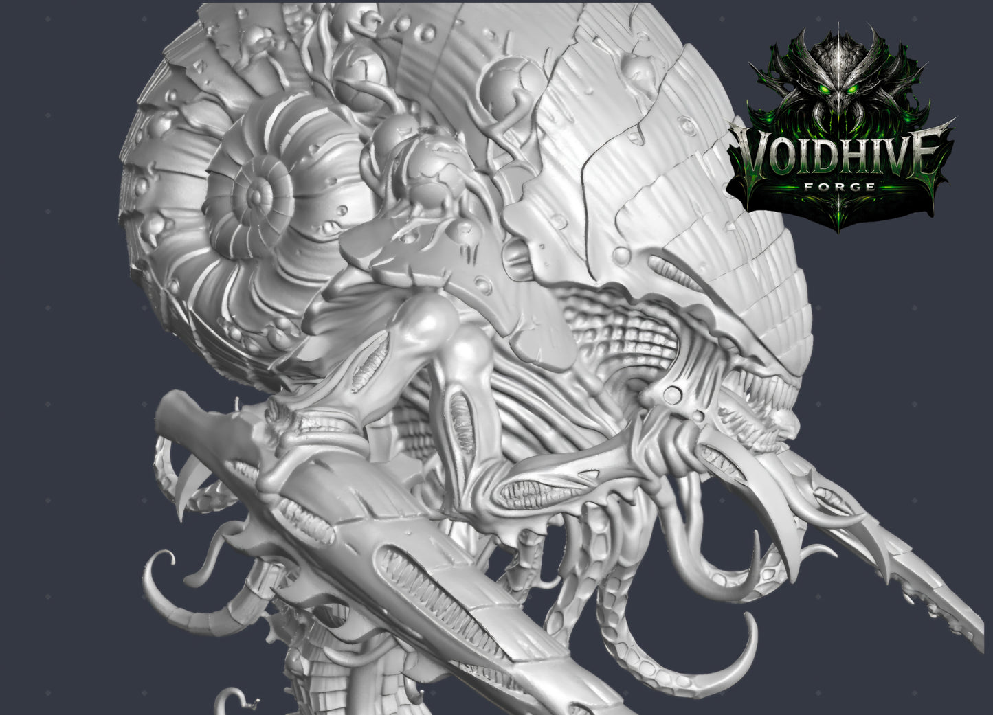 VoidHive forge Helix Ravener: 140mm Resin Alien Vanguard Miniature