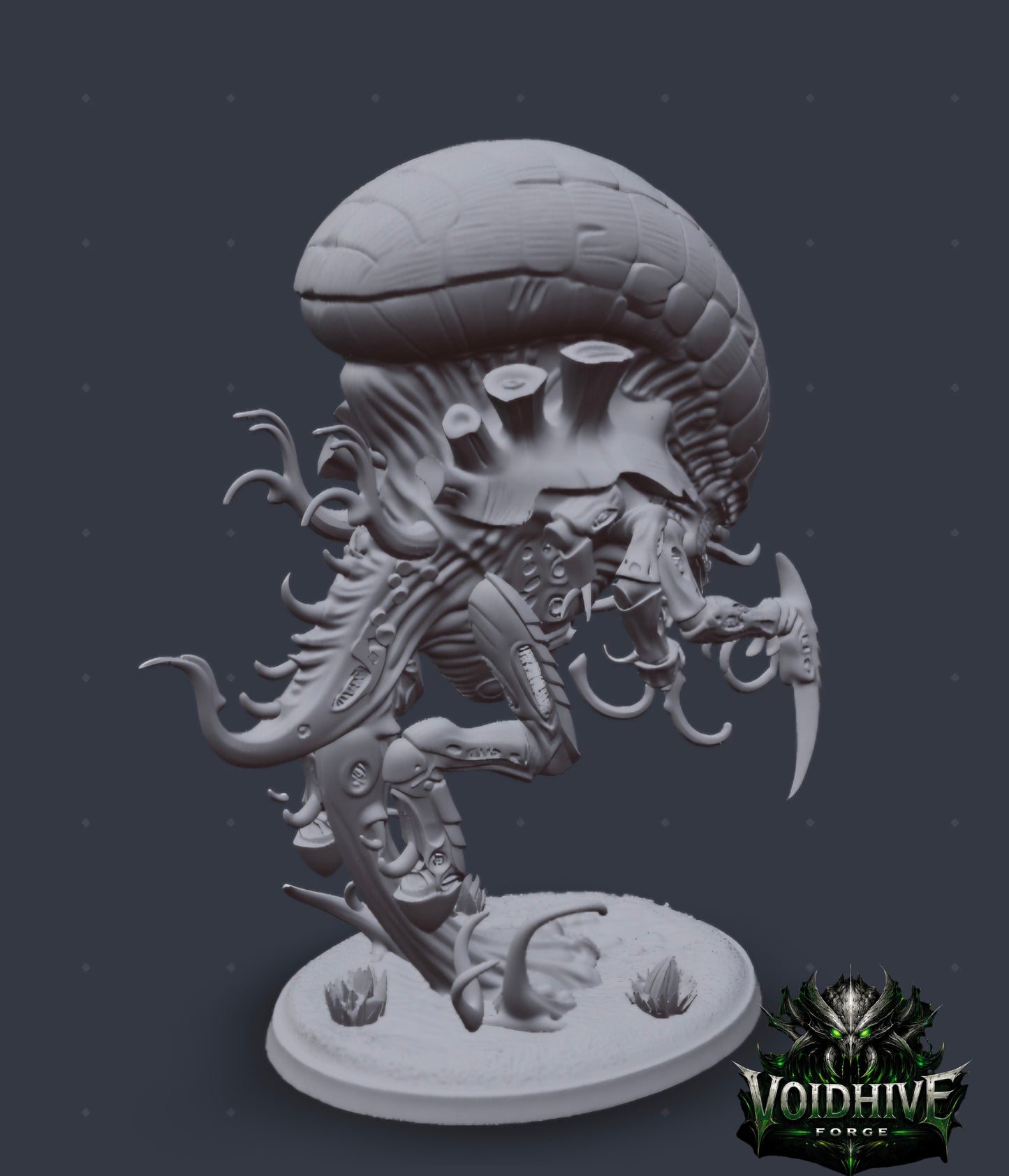 VoidHive Forge Neuro Warden Miniature – Alien Psychic Resin Model 80mm