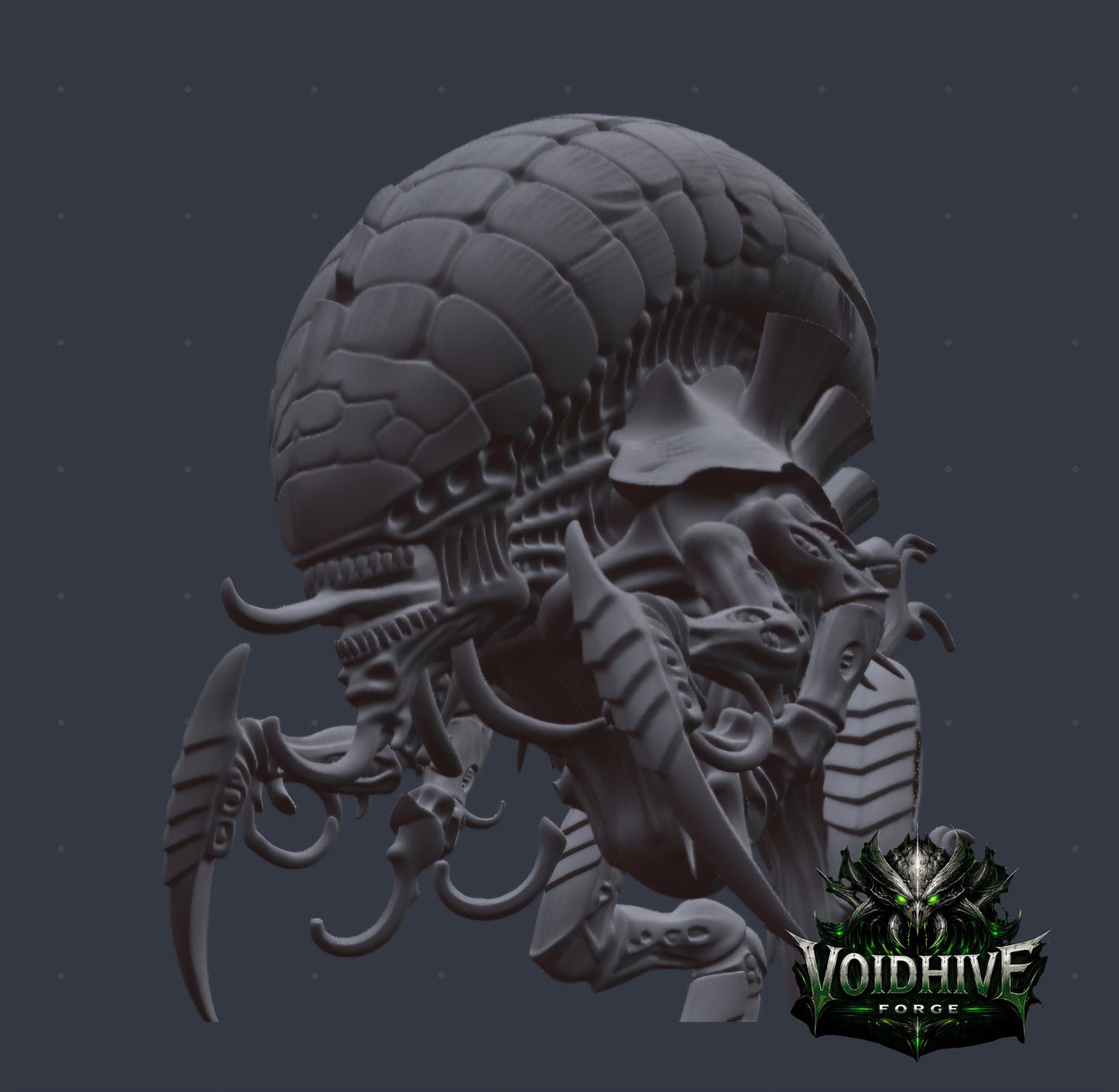 VoidHive Forge Neuro Warden Miniature – Alien Psychic Resin Model 80mm