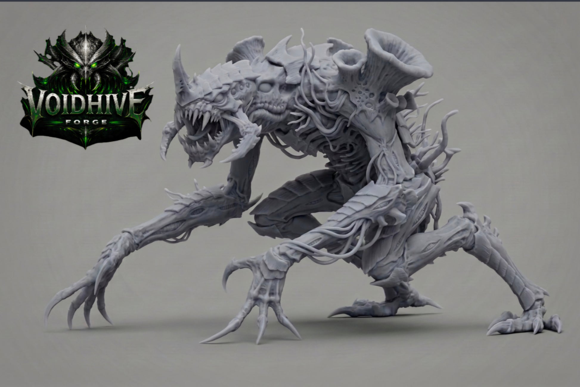 Front three-quarter view — full body pose, claws and maw