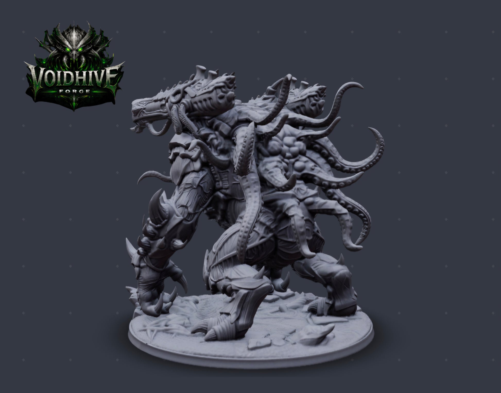 VoidHive Forge Cortex Siege Beast – lateral profile showing full limb and claw structure