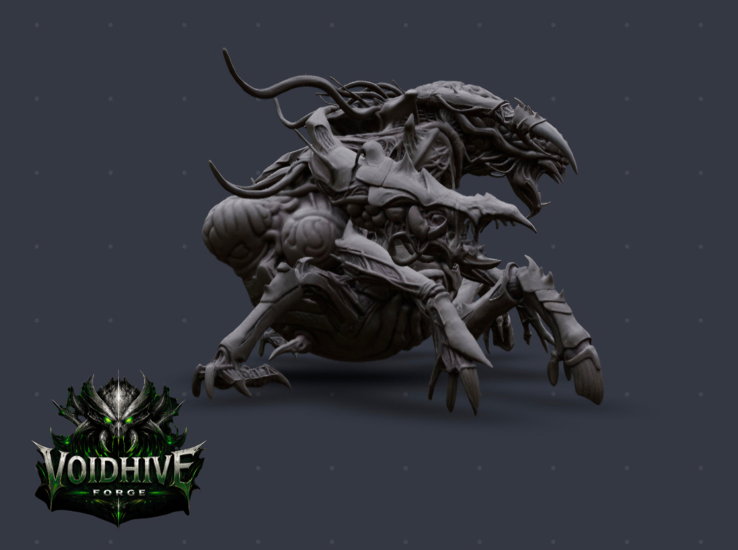 VoidHive Forge Cortex Reaper – side profile showing full body length and leg structure