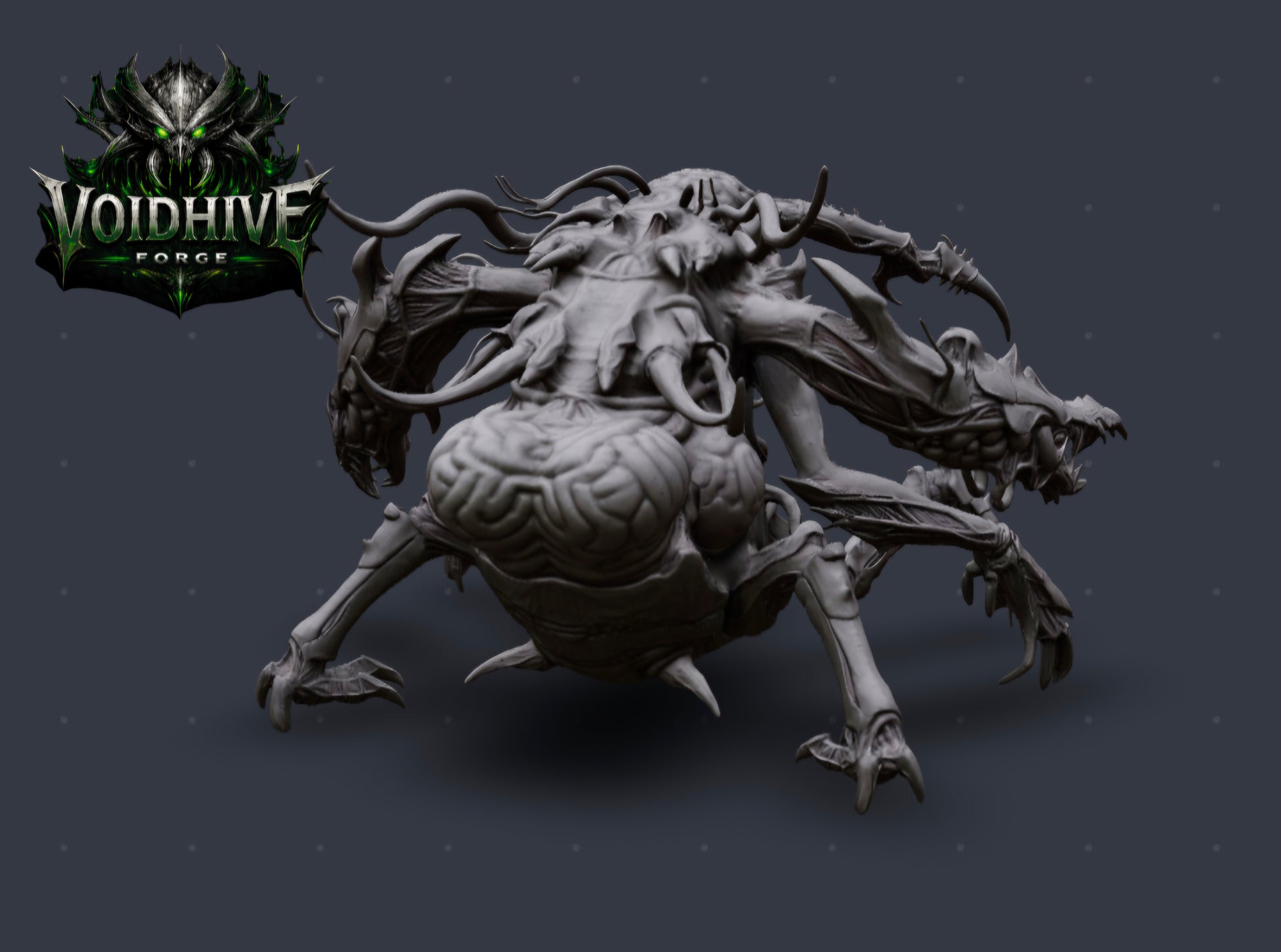 VoidHive Forge Cortex Reaper – side profile showing full body length and leg structure