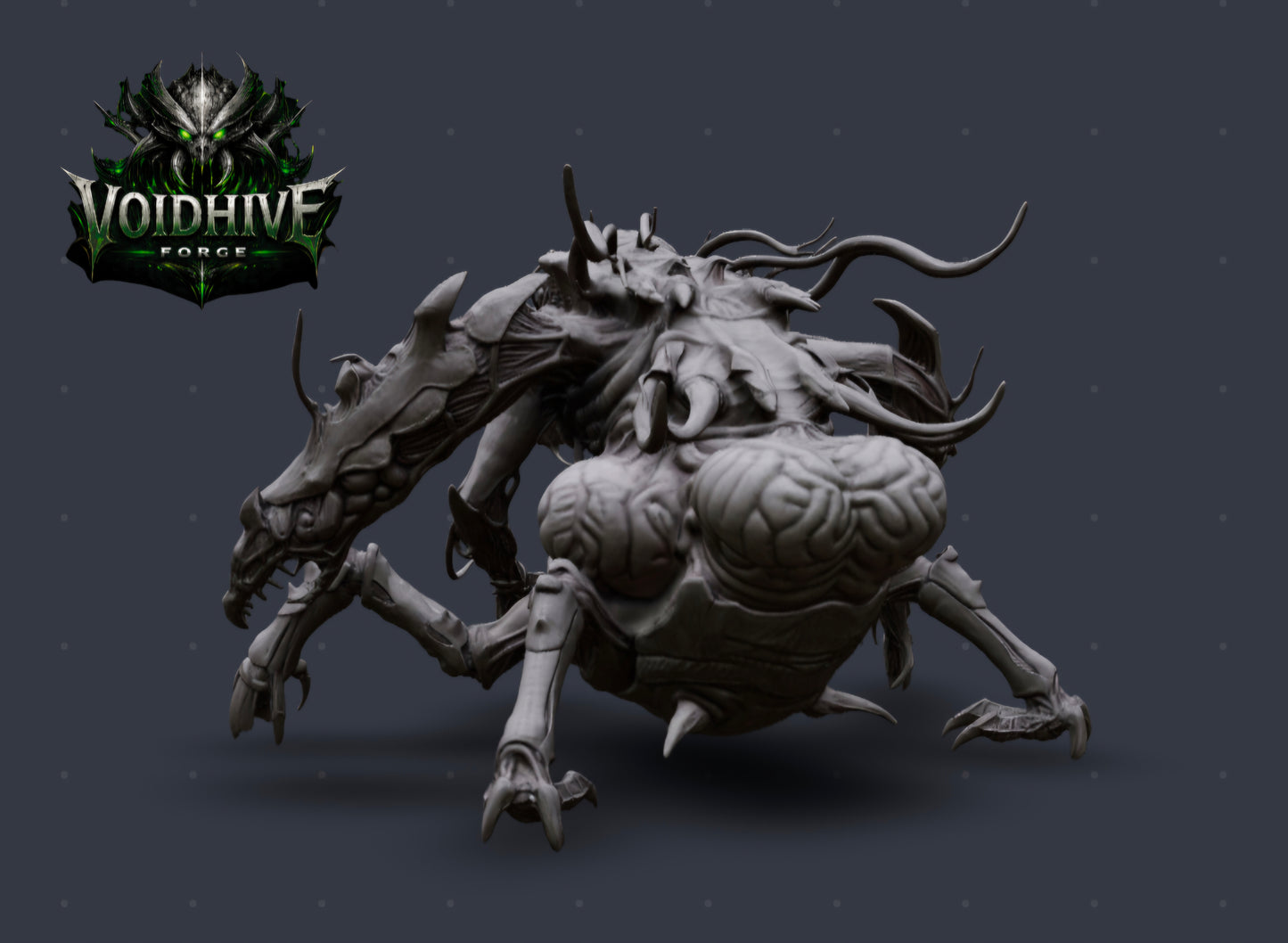 VoidHive Forge Cortex Reaper – top-down view showing full limb spread and cortex detail