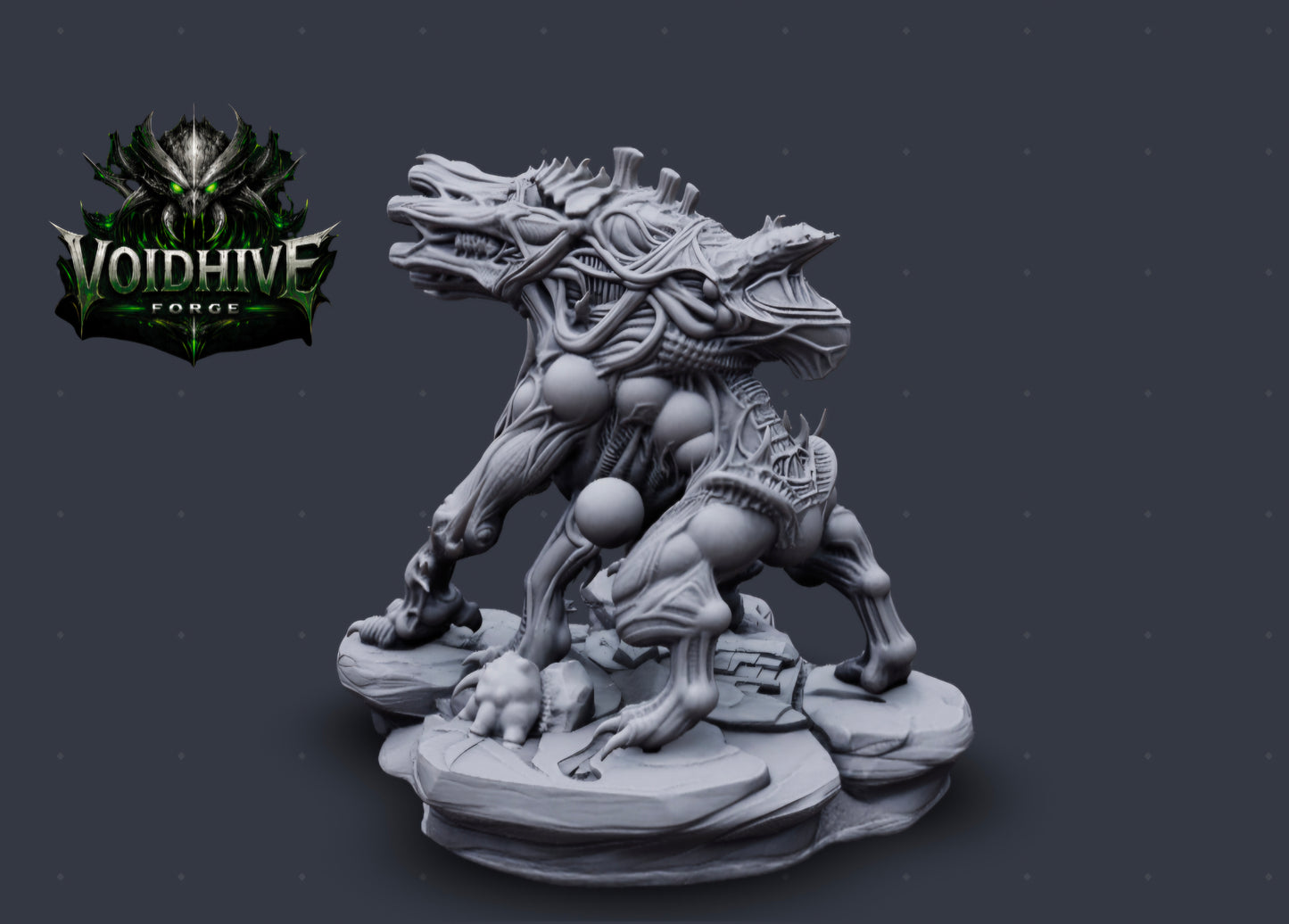 VoidHive Forge Void Spine Reaver resin miniature - alternate angle