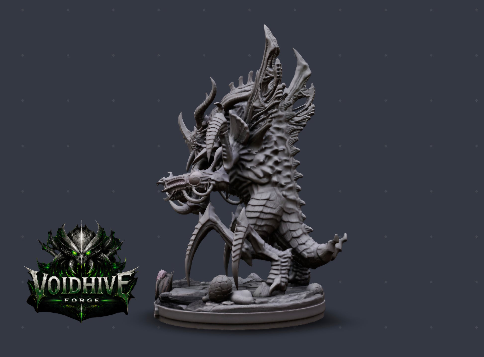 (head detail) — Keth the Maw Sovereign — VoidHive Forge 