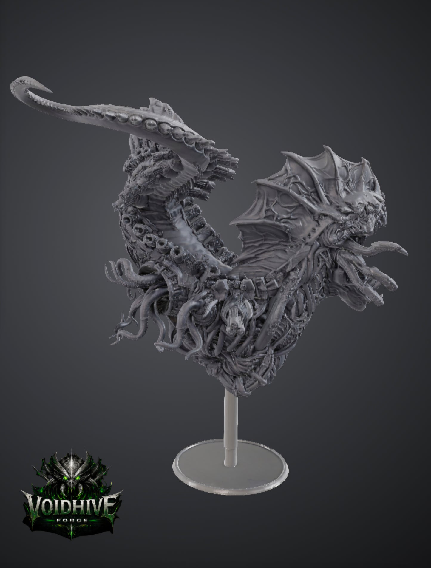 Void Maw Abyssal Brood Titan — rear three-quarter view showing cascading tentacle mass and body coils