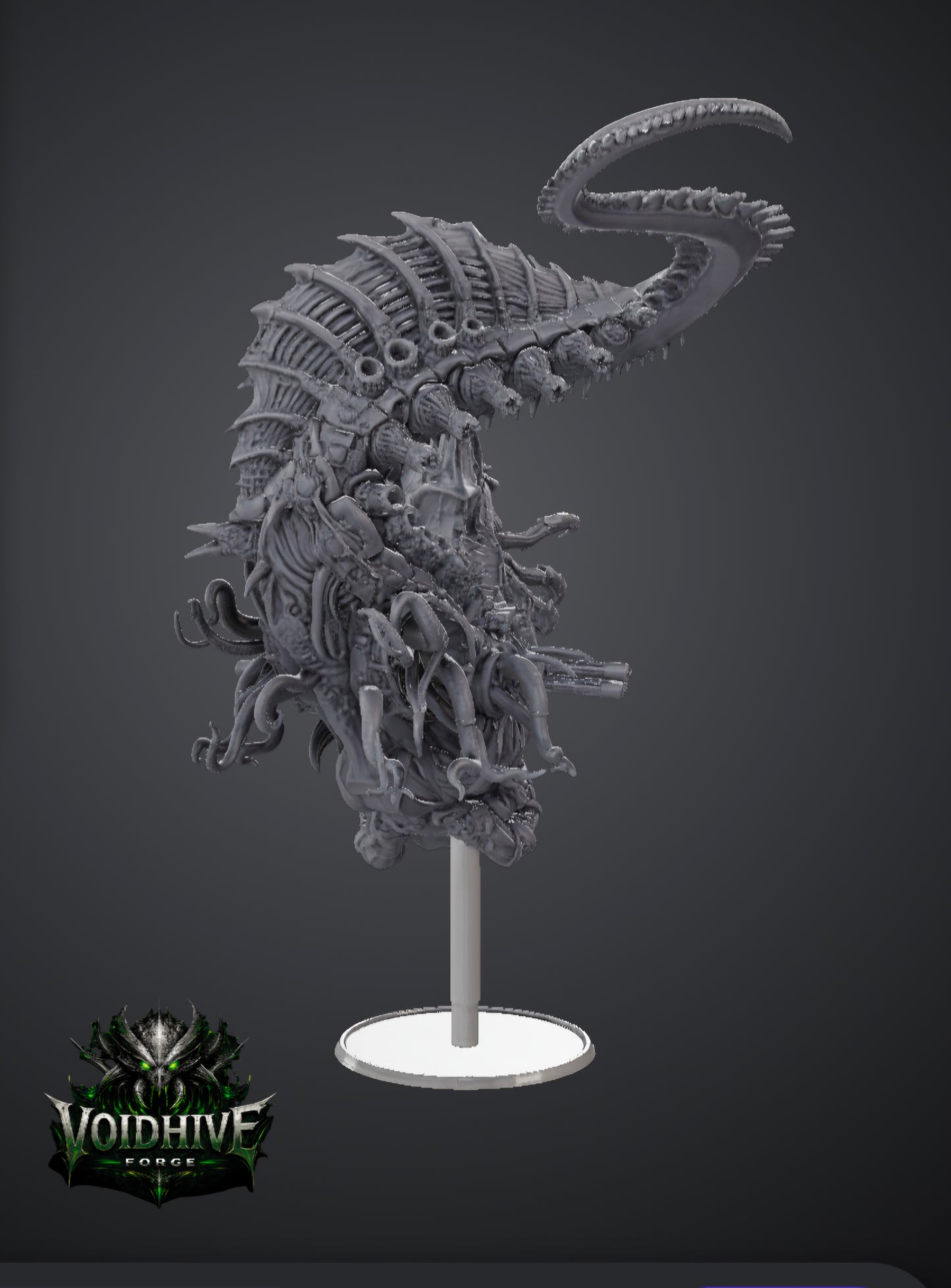Void Maw Abyssal Brood Titan — lateral view highlighting bio-mechanical plating and organic texture